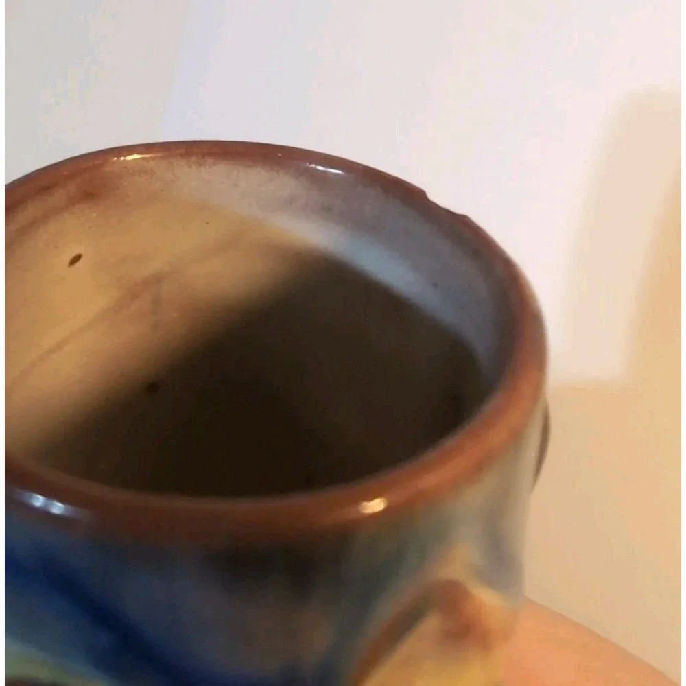 Monkey Shot Glasses Vintage Pottery Artist Signed Set Of Four Faces